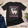 thumbnail image 1 of Llama Just a Girl Who Loves Llamas Llama Lover Gift Unisex T-shirt, up to size 5XL, 1 of 2