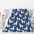 thumbnail image 1 of Llama Llama Blanket Throw Blanket Travel Blanket Lightweight Warm Flannel Fleece Blankets Cozy Soft Blanket Gifts for Women Men Girls Boys 80"x60", 1 of 6