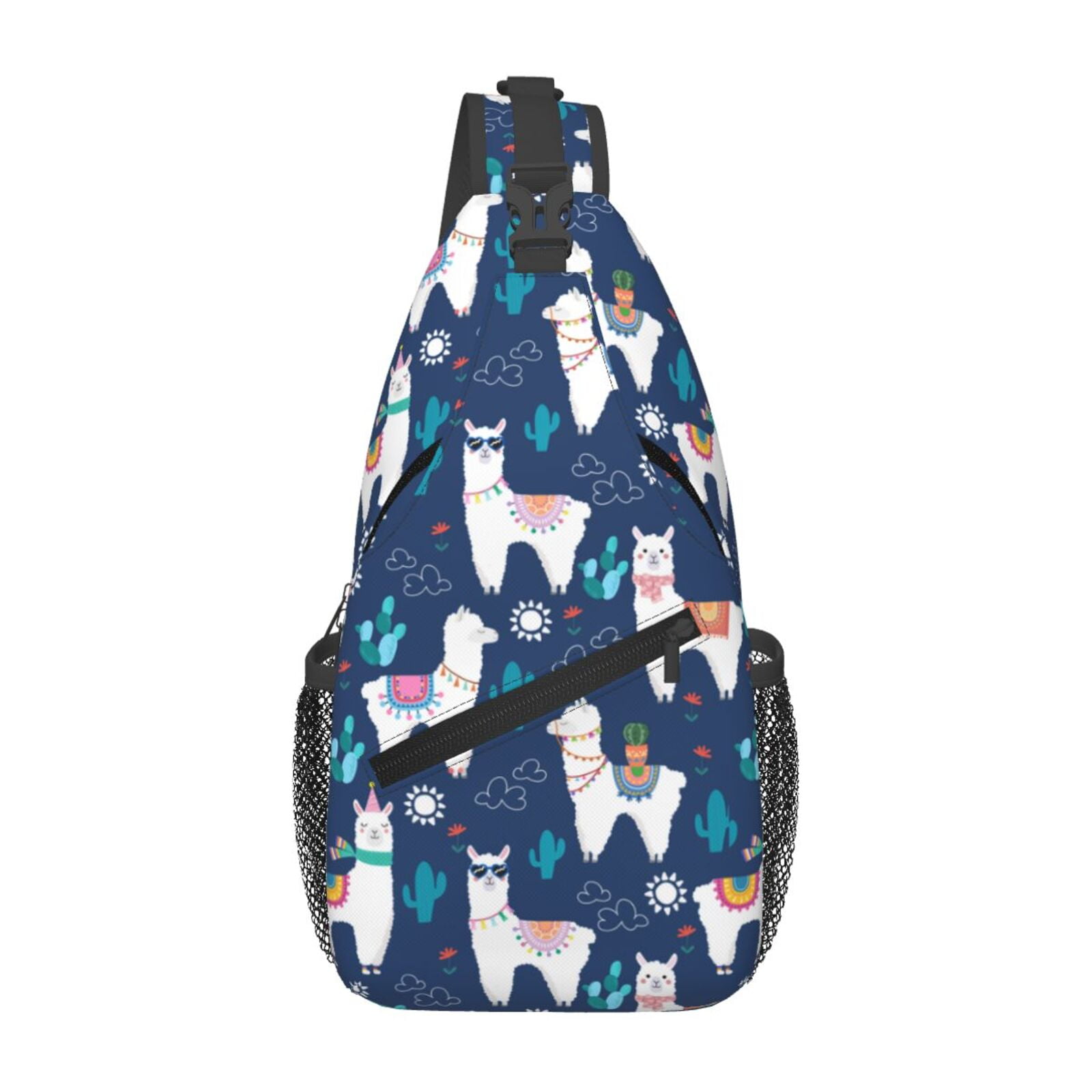 Cow Print Sling Backpack Crossbody Bag Adjustable Strap Daypack Hiking Travel Unisex Cow Pattern Drawstring Backpack, Large Capacity  main image 4