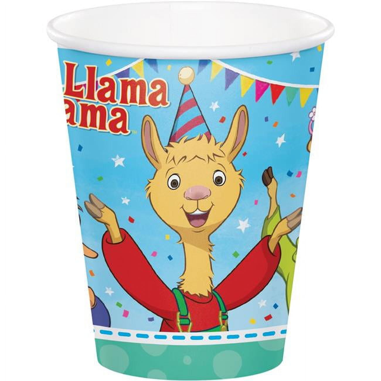CREATIVE CONVERTING Llama Llama TV Show Animal Cute Kids Birthday Party 9 oz. Paper Cups