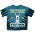 thumbnail image 1 of Llama Llamakkah Ugly Hanukkah Sweater Royal Toddler T Shirt Blue Radial Tie Dye 2T, 1 of 1