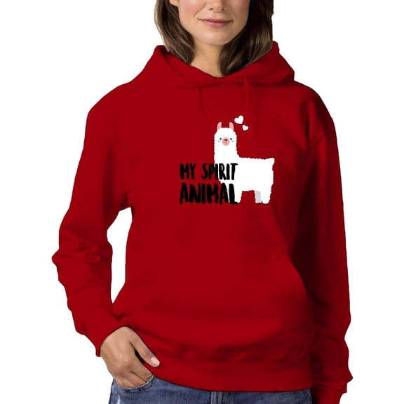 Llama, My Spirit Animal Hoodie Women -SPIdeals Designs, Female 5X-Large