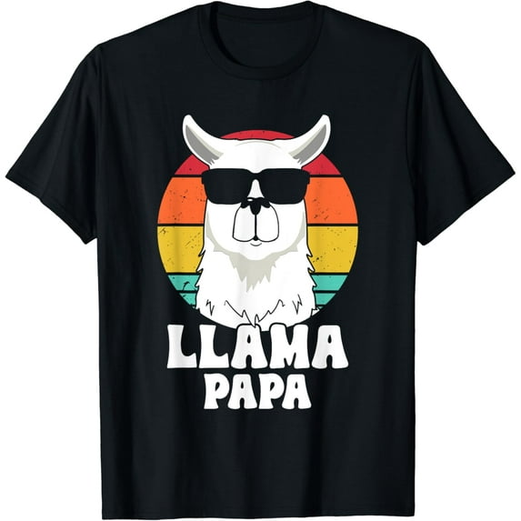 Llama Papa Animal Sayings Llamas Cute Llama Dad Father Daddy T-Shirt Unisex S-5XL Hot Trending Shirt, Vintage Birthday Gift