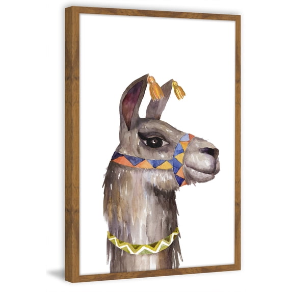 Llama Party Framed Painting Print