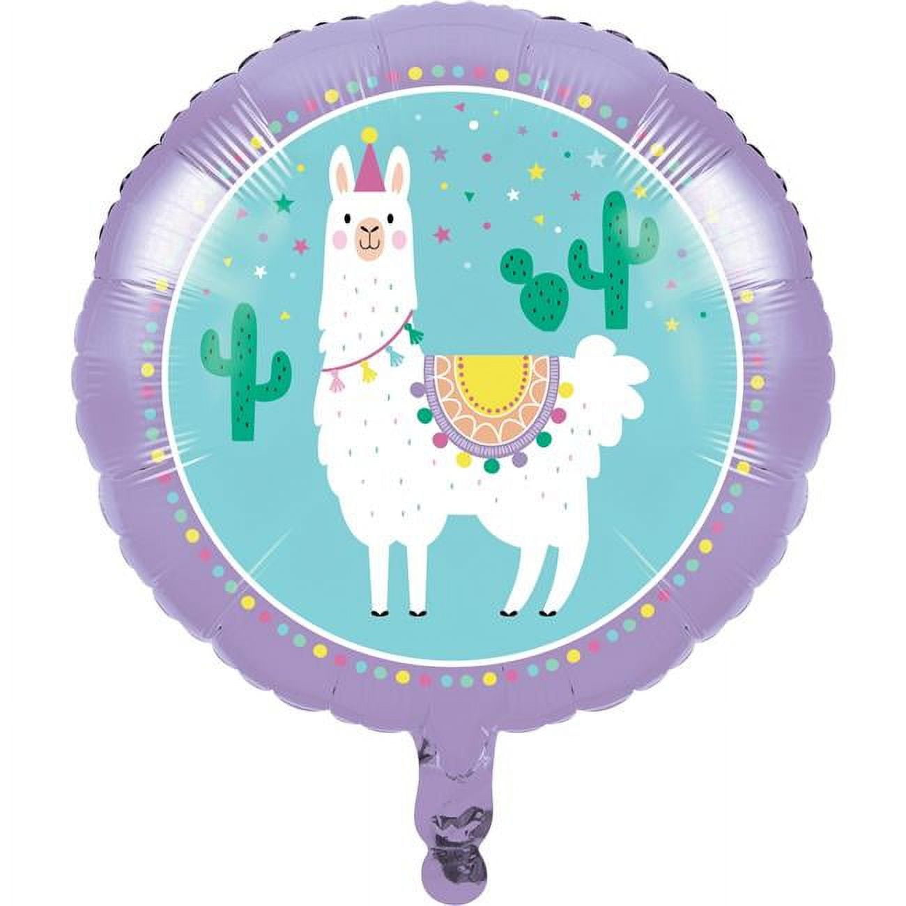 CREATIVE CONVERTING Llama Party Metallic 18 inch Balloon - 1 per pack - Party Supplies - Balloons