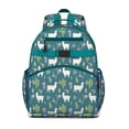 thumbnail image 1 of Llama Print Waterproof Travel Backpack - Ergonomic Lightweight Daypack with Durable Construction & Spacious Compartments, 1 of 5