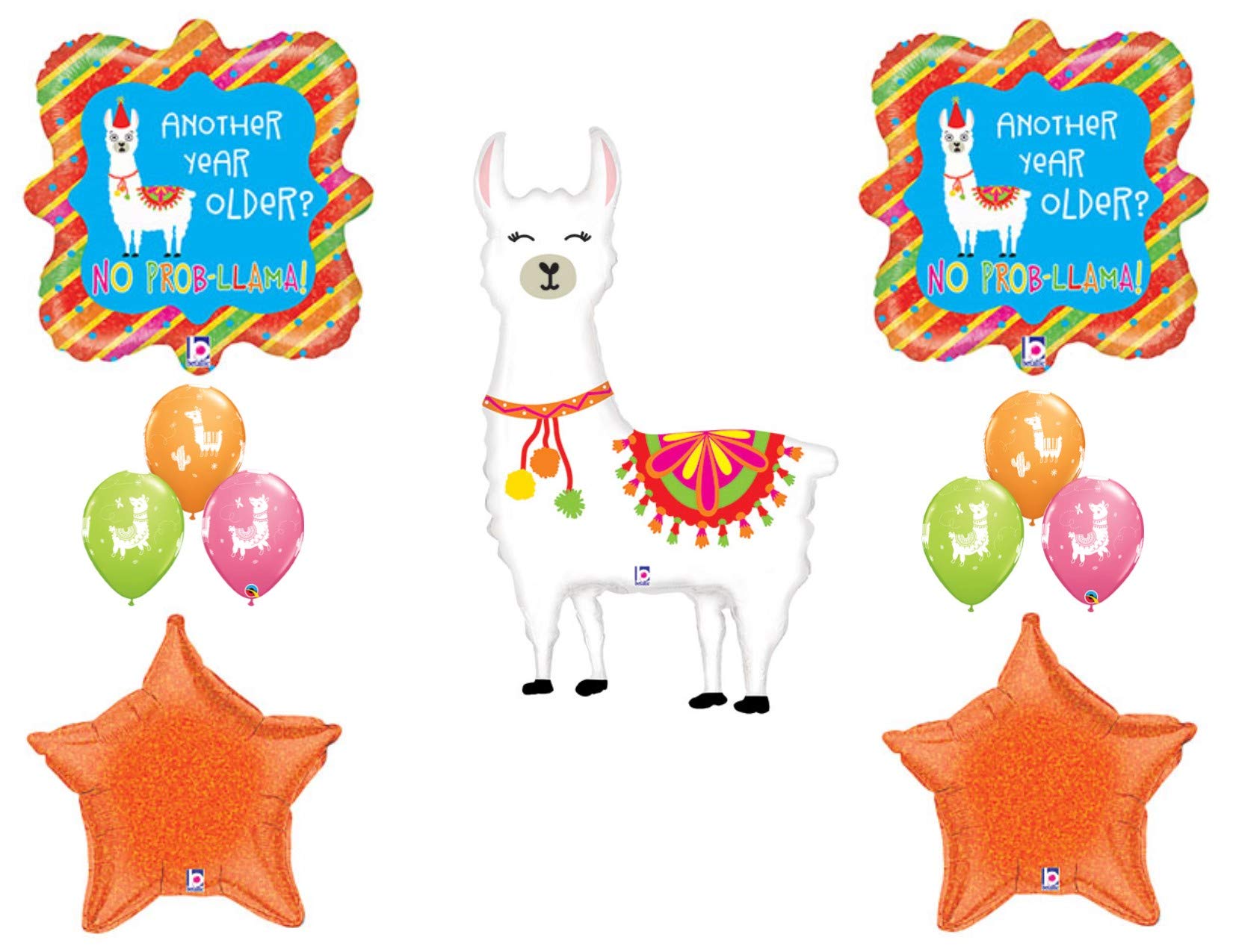 DALVAYDELIGHTS Llama Problema Happy Birthday party Balloons Decoration Supplies Drama