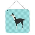thumbnail image 1 of Llama Q Ara Blue Check Wall or Door Hanging Prints, 6 x 6 in., 1 of 1