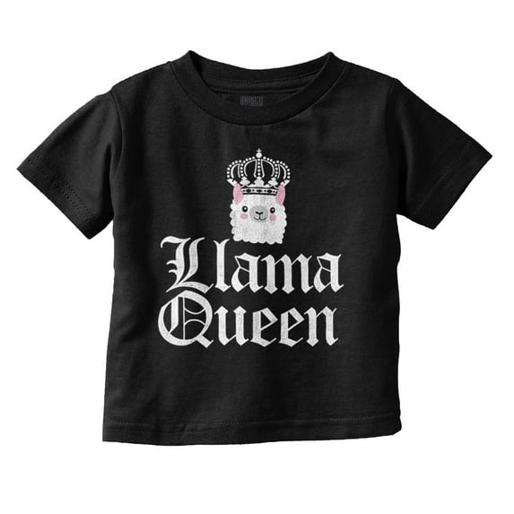 Llama Queen Save Drama Alpaca Animal Youth T Shirt Tee Girls Infant Toddler Brisco Brands 3T