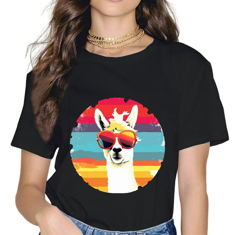 Llama Shirt. Retro Style Alpaca T-Shirt Llama Shirt. Retro Style Alpaca T-Shirt