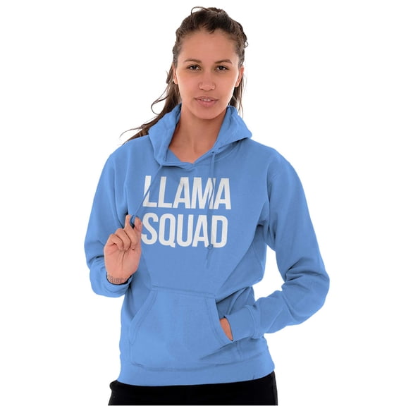 Llama Squad Save The Drama Alpaca BFF Hoodie Sweatshirt Women Brisco Brands L