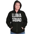 thumbnail image 1 of Llama Squad Save The Drama Alpaca BFF Womens Plus Size Graphic Zipper Hoodie Brisco Brands 2X, 1 of 5