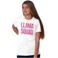 thumbnail image 1 of Llama Squad Save The Drama Alpaca BFF Women's Plus Size Graphic Tee Brisco Brands 2X, 1 of 3