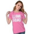 thumbnail image 1 of Llama Squad Save The Drama Alpaca BFF Womens Fitted Plus Size Graphic Tee Brisco Brands 2X, 1 of 5