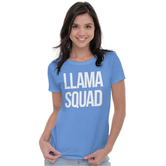 Llama Squad Save The Drama Alpaca BFF Women's T Shirt Ladies Tee Brisco Brands 3X