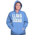 thumbnail image 1 of Llama Squad Save The Drama Alpaca BFF Zip Hoodie Sweatshirt Women Brisco Brands L, 1 of 6