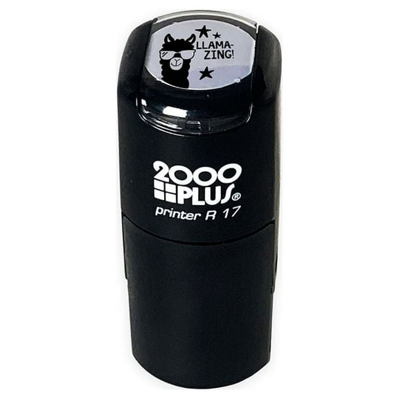 Llama Stamp / 2000 Plus Self Inking Teacher Cute Animal Reward Stamper / 9/16" Small Black Llama-zing Imprint Planner Worksheet Stamp
