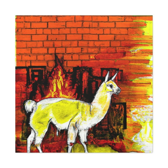 Llama Street Mural - Canvas