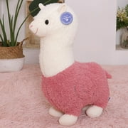Llama Stuffed Animal, Cute Alpaca Plush Set Kawaii Llama Gift Soft Pillow Appreciation Gift Christmas Party Favor for Kids Girl Birthday Anniversary Student Home Decor Pink
