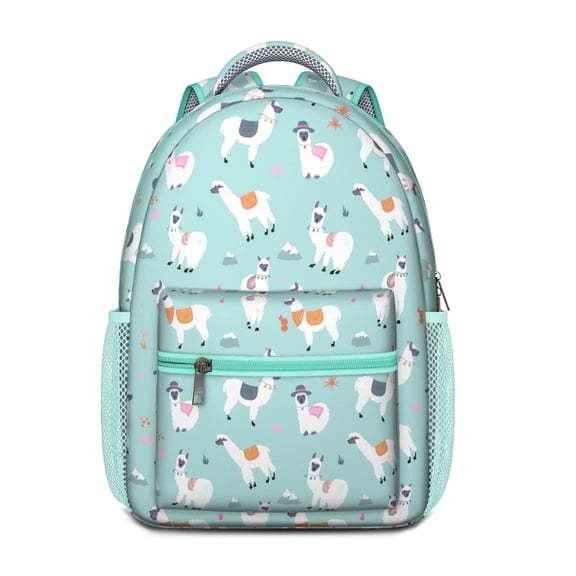 Llama Themed Student Backpack - Ergonomic & Durable School Bookbag with Spacious Storage & Breathable Mesh