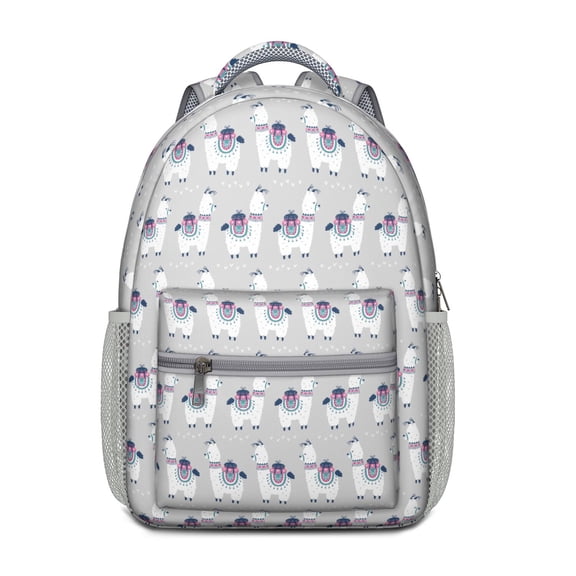 Llama Themed Student Backpack - Ergonomic & Durable School Bookbag with Spacious Storage & Breathable Mesh