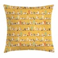 thumbnail image 1 of Llama Throw Pillow Cushion Cover, Doodle Native South American Animals Pattern in Ethnic Folk Dress Boho Illustration, Decorative Square Accent Pillow Case, 24 X 24 Inches, Multicolor, by Ambesonne, 1 of 2