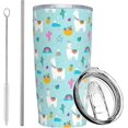 thumbnail image 1 of Llama Tumbler with Lid and Straw, Llama Cup 20 Oz Stainless Steel Insulated Water Bottle Travel Coffee Mug, 1 of 7