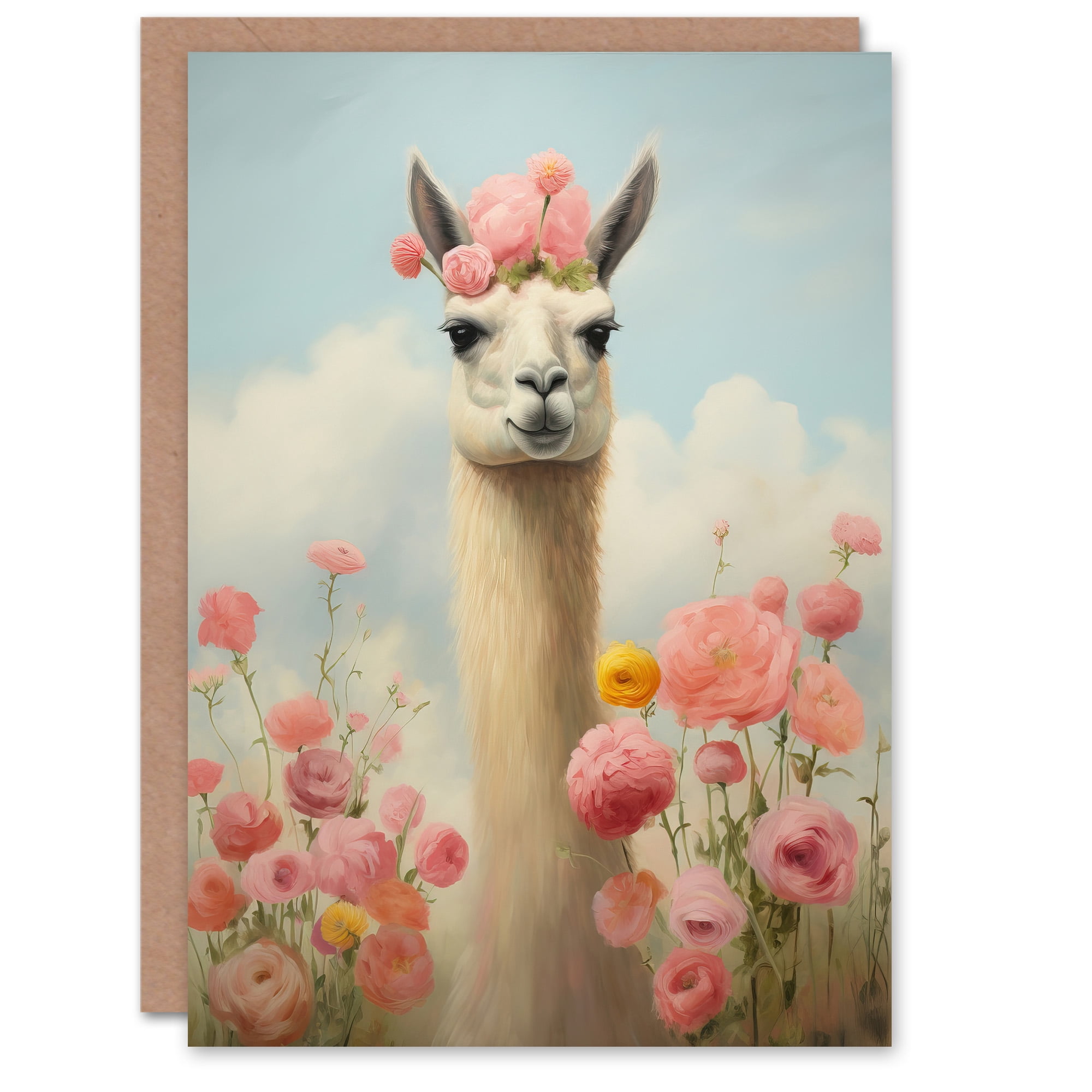 Grußkarte 'Audrey Smiling Floral' Von Artery8 | 17,5x12,5 Cm | Blanko Innen | Für Geburtstag & Danke