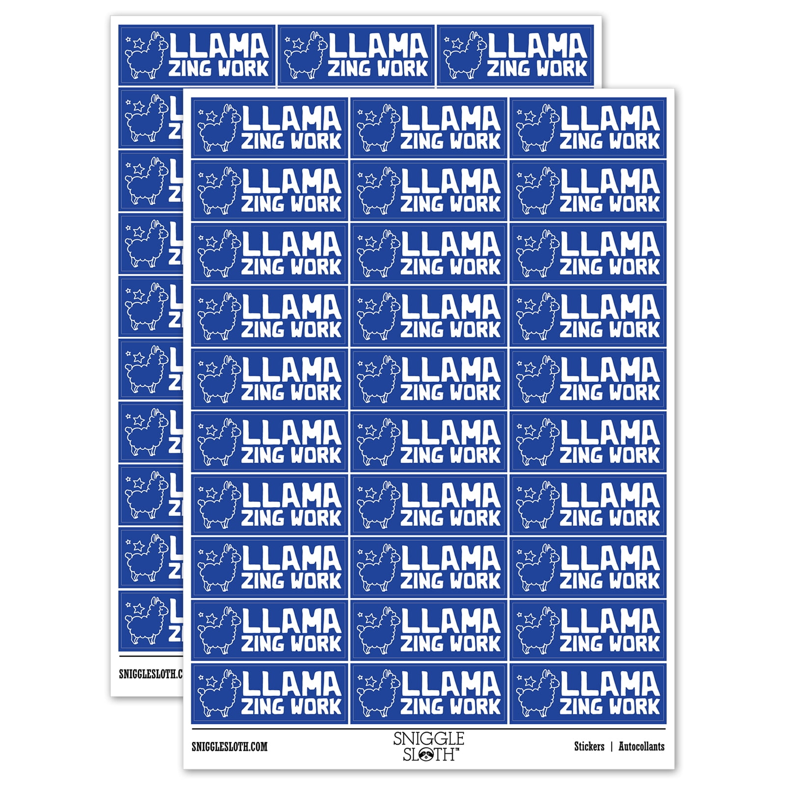 Llama-zing Amazing Work Teacher Student School Sticker Set - Dark Blue ...