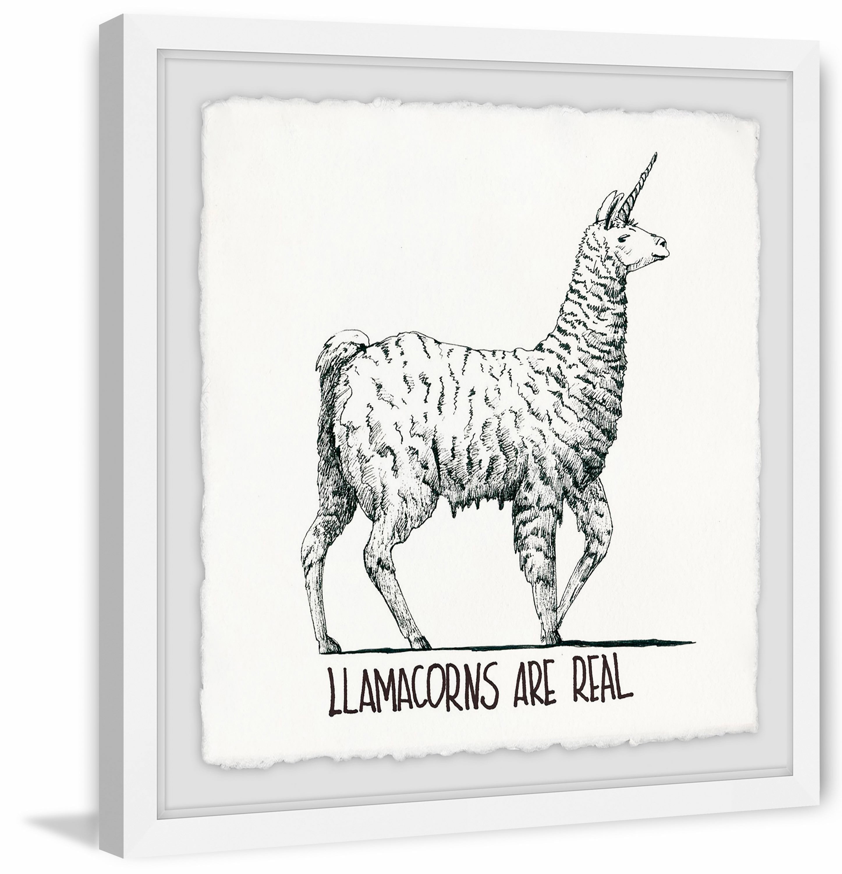 Llamacorns Are Real Framed Painting Print