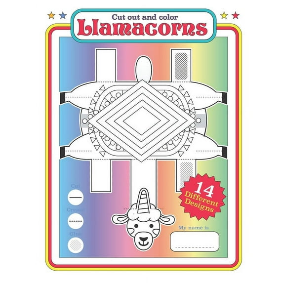 Llamacorns : Coloring + Cut Out Activity Book for Kids aged 3-8 (Paperback)