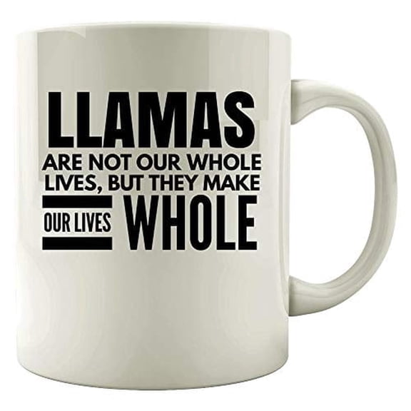 Llamas 11 oz Coffee Mug - Make Our Lives Whole White Ceramic Gift