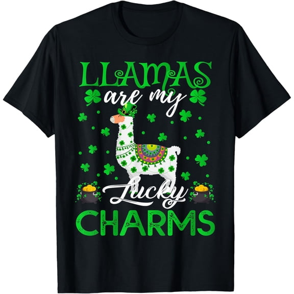 Llamas Are My Lucky Charms St. Patrick's Day T-Shirt Shirts