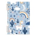 thumbnail image 1 of Llamas Cactus Mountains Rainbow Notebooks 1-subject Journal 60 Sheets A5 College Ruled Paper Detachable Ring 8.3"x5.7", 1 of 8