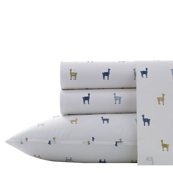 Llamas Chambray Twin Sheet Set