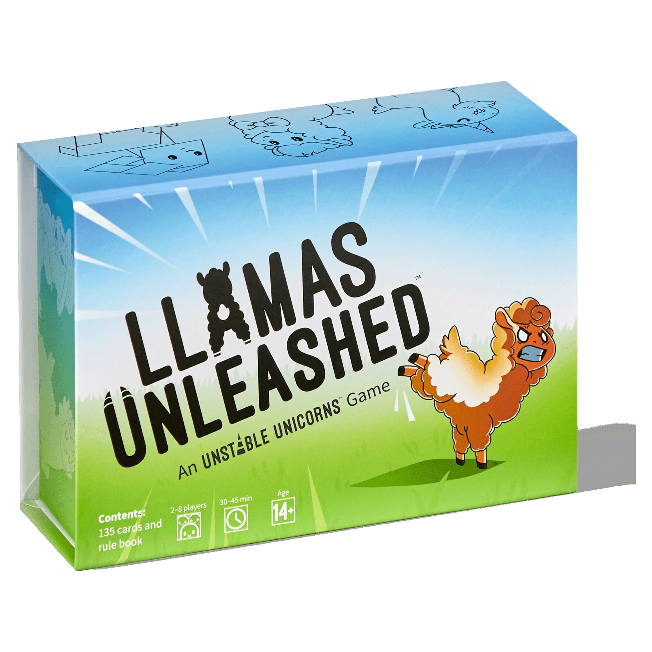TEETURTLE Llamas Unleashed Card Game - from The Creators of Unstable Unicorns - A Strategic Card Game & Party Game