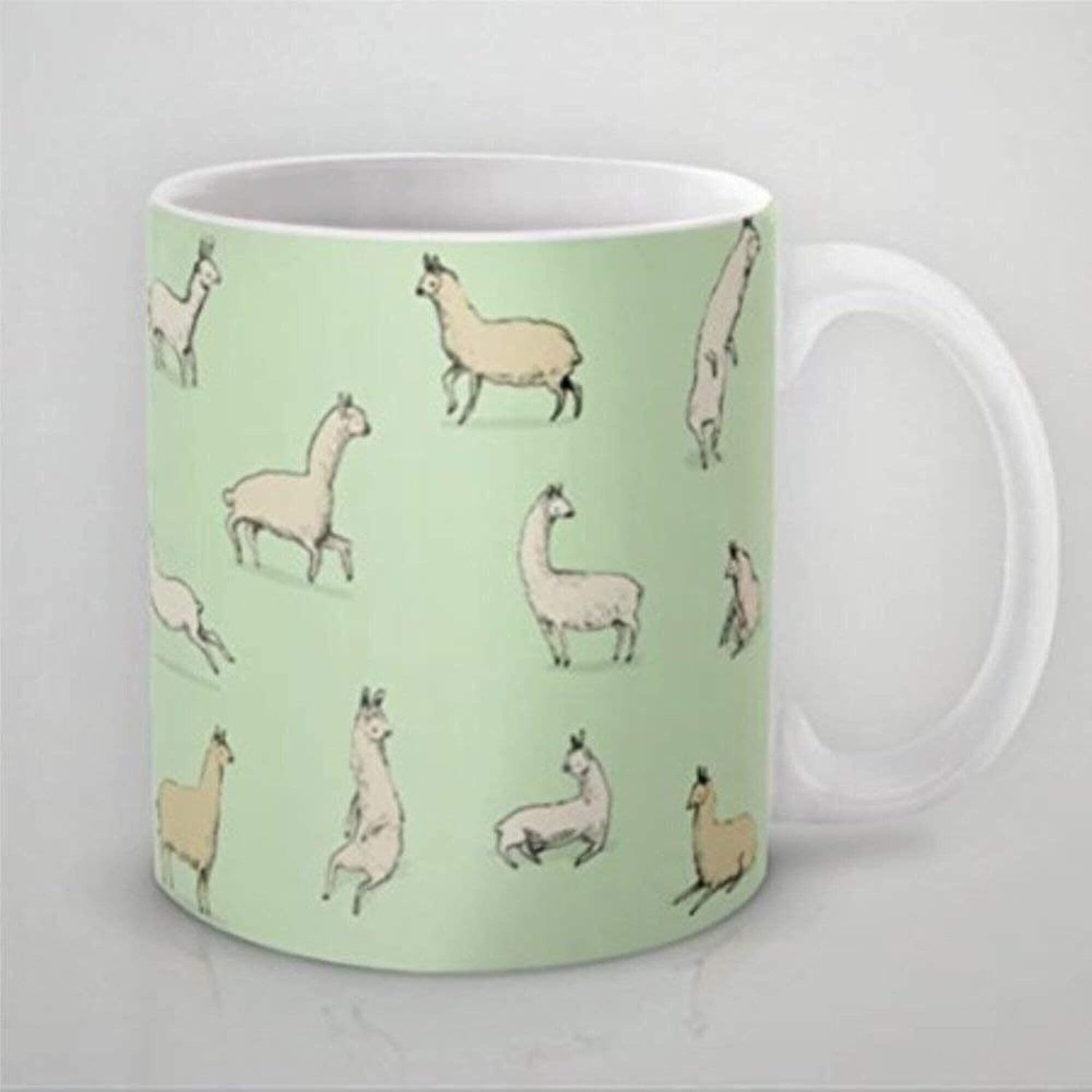 Llamas White Mugs Coffee Mug 11 Oz Ceramic Coffee Or Tea Cup Mug 