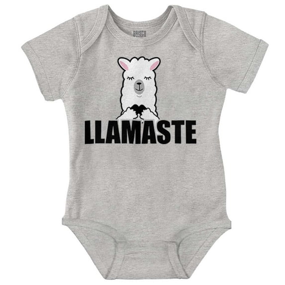 Llamaste Namaste Spiritual Llama Romper Boys or Girls Infant Baby Brisco Brands 18M