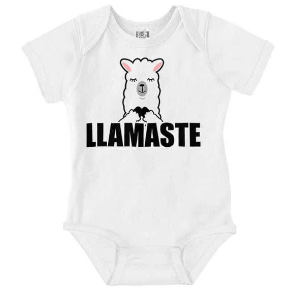 Llamaste Namaste Spiritual Llama Romper Boys or Girls Infant Baby Brisco Brands 24M