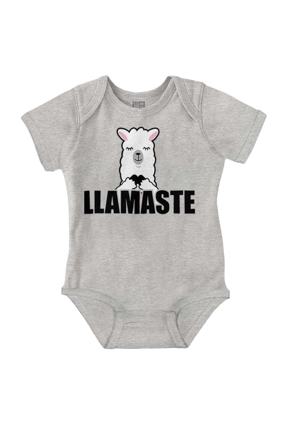 Llamaste Namaste Spiritual Llama Romper Boys or Girls Infant Baby Brisco Brands 24M