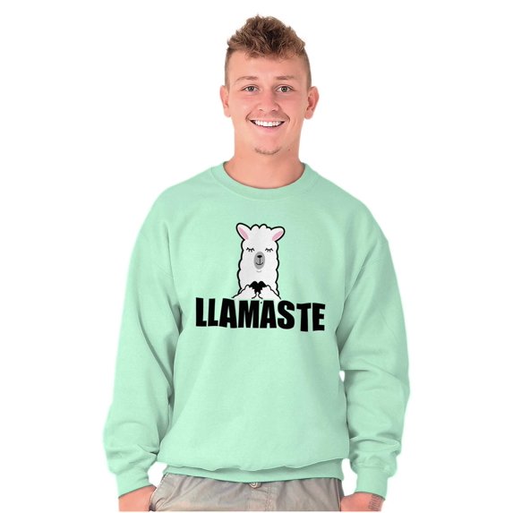 Llamaste Namaste Spiritual Llama Sweatshirt for Men or Women Brisco Brands 2X