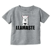 Llamaste Namaste Spiritual Llama Toddler Boy Girl T Shirt Infant Toddler Brisco Brands 24M