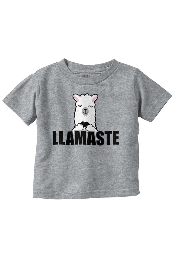 Llamaste Namaste Spiritual Llama Toddler Boy Girl T Shirt Infant Toddler Brisco Brands 6M