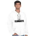 thumbnail image 1 of Llamaste Namaste Spiritual Llama Zip Up Hoodie Men's Women's Brisco Brands L, 1 of 6