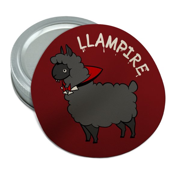 Llampire Llama Vampire Funny Round Rubber Non-Slip Jar Gripper Lid Opener