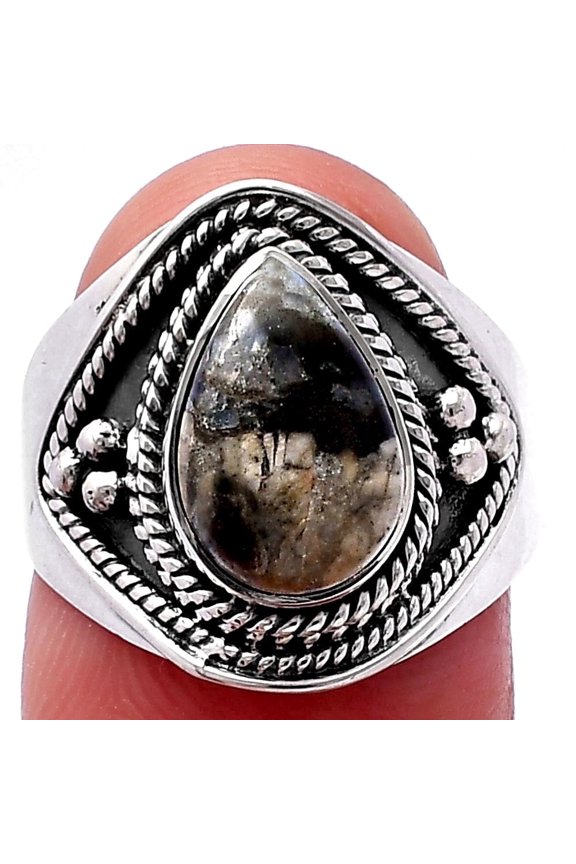 Llanite Opal Crystal Sphere 925 Sterling Silver Ring s.7 Jewelry R-1312 SDR221663