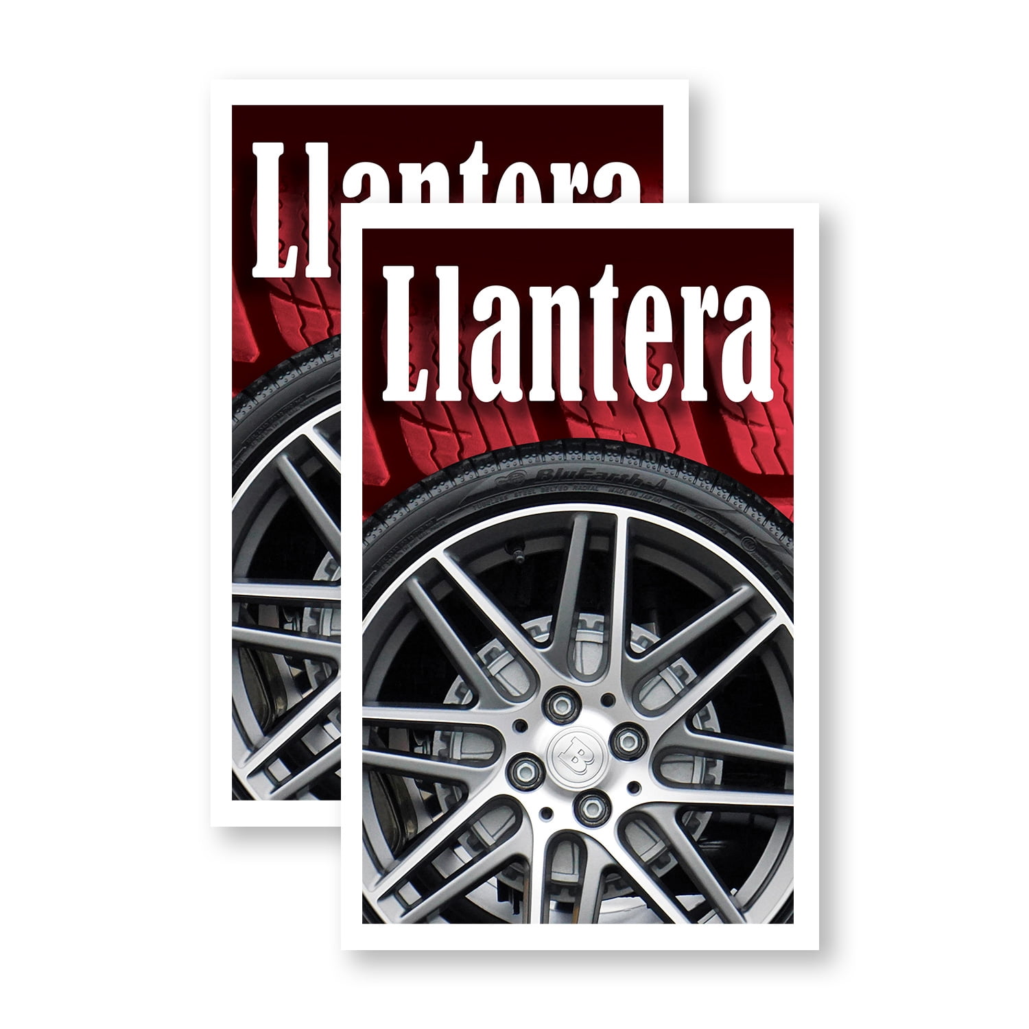 Sticker Llantera Llantera (2-Pack) 24 Inch x 36 Inch Vinyl Decals | Sign Insert Peel ...