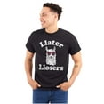 thumbnail image 1 of Llater Losers Nerdy Geeky Cute Llama Plus Size Crewneck Graphic Tee Shirt Brisco Brands 2X, 1 of 5