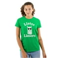 thumbnail image 1 of Llater Losers Nerdy Geeky Cute Llama Womens Slim Fit Graphic Tee Brisco Brands L, 1 of 5