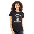 thumbnail image 1 of Llater Losers Nerdy Geeky Cute Llama Womens Fitted Plus Size Graphic Tee Brisco Brands 2X, 1 of 5